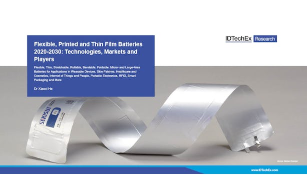 Batterie flessibili, stampate e sottili 2020-2030: tecnologie, mercati e giocatori