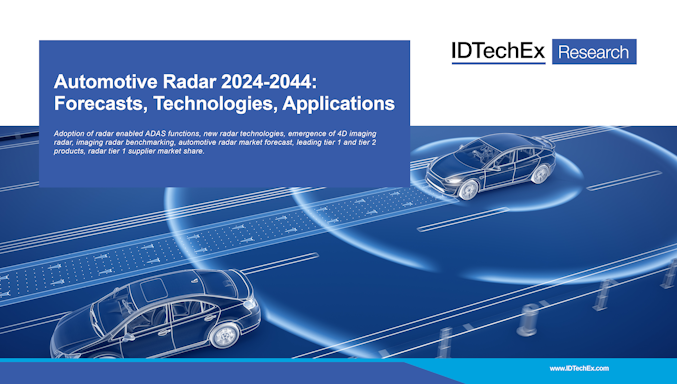 Radar automobile 2024-2044 : prévisions, technologies, applications